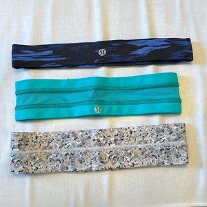 Lululemon sweat/hair bands. Lot of 3
